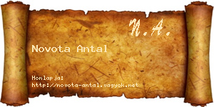 Novota Antal névjegykártya